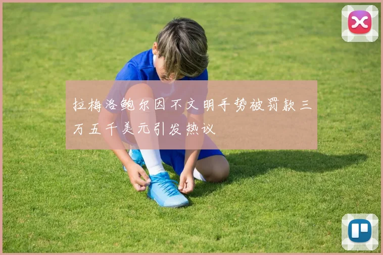 拉梅洛鲍尔因不文明手势被罚款三万五千美元引发热议