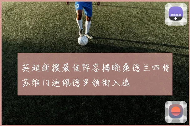 英超新援最佳阵容揭晓桑德兰四将苏维门迪佩德罗领衔入选
